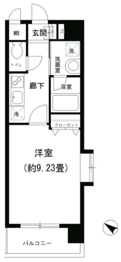 レジアス新横浜 601 間取り図