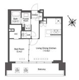 コンフォリア芝浦MOKU 303 間取り図