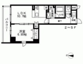 LA BELJOUR錦糸町 (ラベルジュー錦糸町) 403 間取り図
