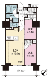 レ・ジェイド新横浜 5階 間取り図