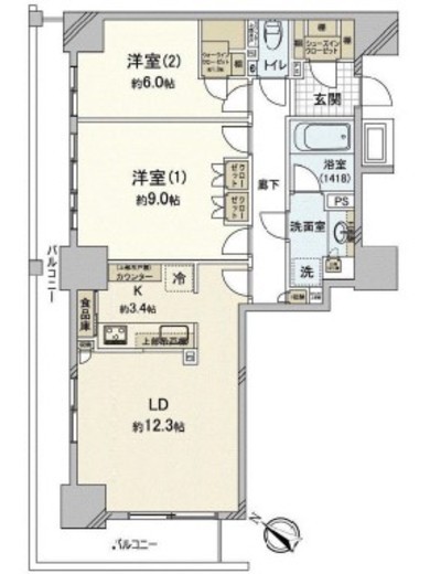 王子飛鳥山ザ・ファーストタワー＆レジデンス 10階 間取り図