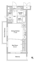 コンフォリア用賀 205 間取り図