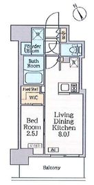 クレストコート門前仲町 302 間取り図