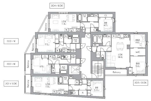 グランデュオ品川中延 (Gran Duo Shinagawanakanobu) 203 間取り図