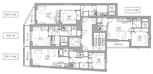グランデュオ品川中延 (Gran Duo Shinagawanakanobu) 304 間取り図