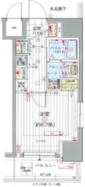 エステムプラザ川崎 7階 間取り図
