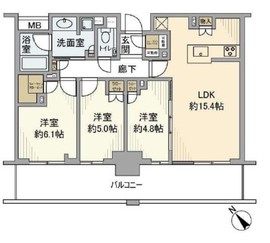 プラウドタワー平井 24階 間取り図