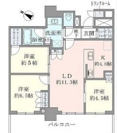 ブリリア有明シティタワー 26階 間取り図