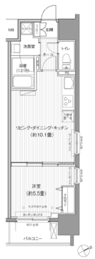 ダイイチフレア川崎 704 間取り図