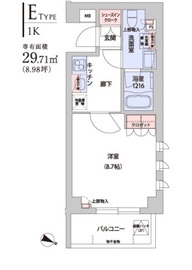 フレアージュ白金台 101 間取り図