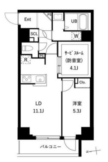 グローリオシェルト上野御徒町 902 間取り図