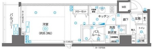 ZOOM横濱EAST 9階 間取り図