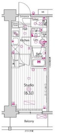 グランド・ガーラ横浜 6階 間取り図