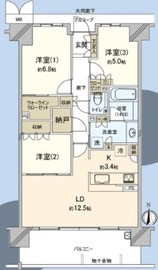 ジオ杉並高井戸 8階 間取り図