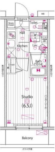 グランド・ガーラ横浜 6階 間取り図