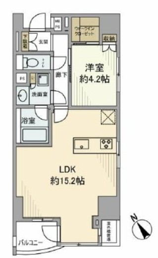 イクシア文京千駄木 2階 間取り図