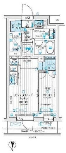 パレステージ練馬Ⅲ 2階 間取り図