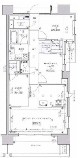 クリオ湘南江ノ島グランマーレ 3階 間取り図