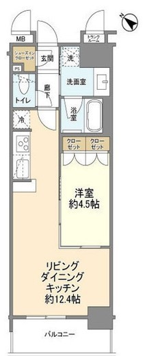 プレシエ横浜石川町 5階 間取り図