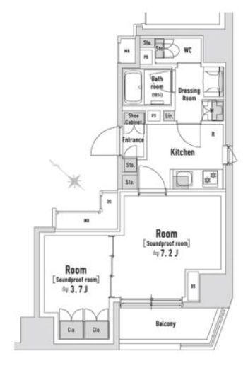 TRACK八丁堀 804 間取り図