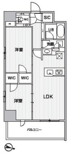 シーズンフラッツ新大塚 501 間取り図