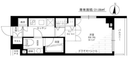 メイクスデザイン清澄白河アジールコート 2階 間取り図
