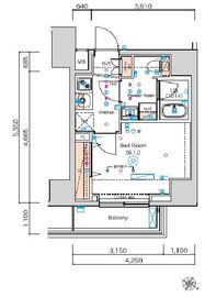 SQUARE CITY YOKOHAMA ODORIKOEN AZ (スクエアシティ横濱大通公園AZ) 401 間取り図