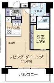 イクサージュ目黒 4階 間取り図