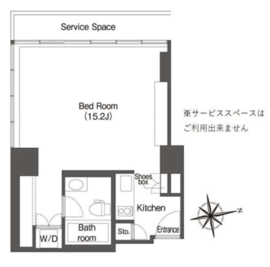 ウエリスアーバン品川タワー 1102 間取り図