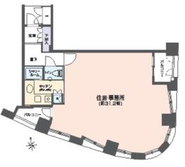 ルネパルティーレ汐留 7階 間取り図