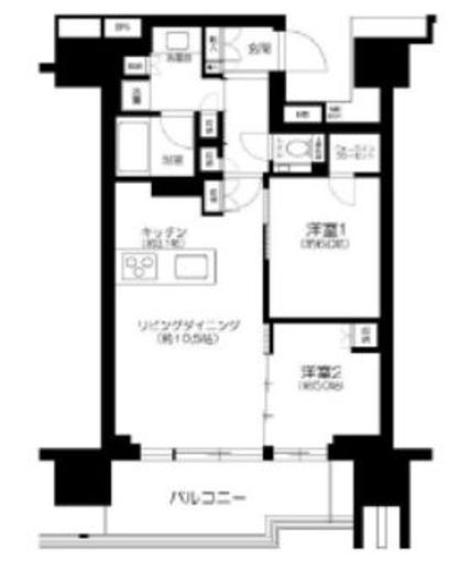プラウド中目黒 10階 間取り図