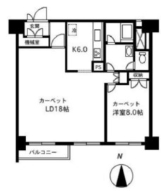 渋谷ホームズ 7階 間取り図