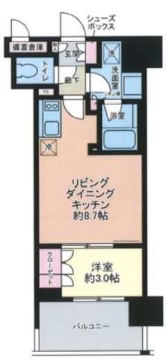レ・ジェイド新横浜 14階 間取り図