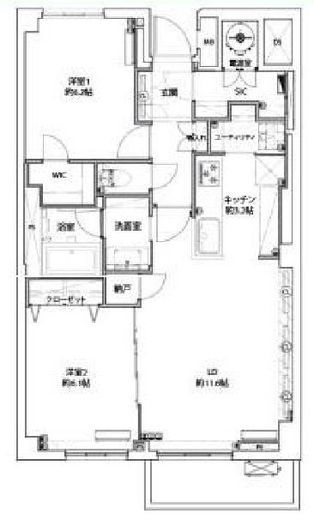 麻布ホームズ 1階 間取り図