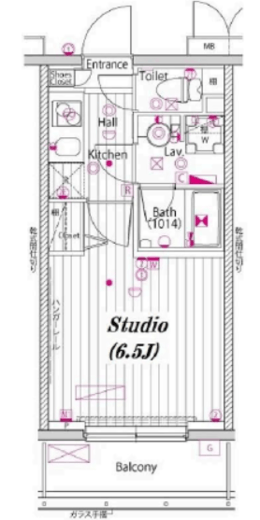 ガーラ・パークサイド川崎 7階 間取り図