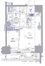 ブリシア横濱石川町 1105 間取り図