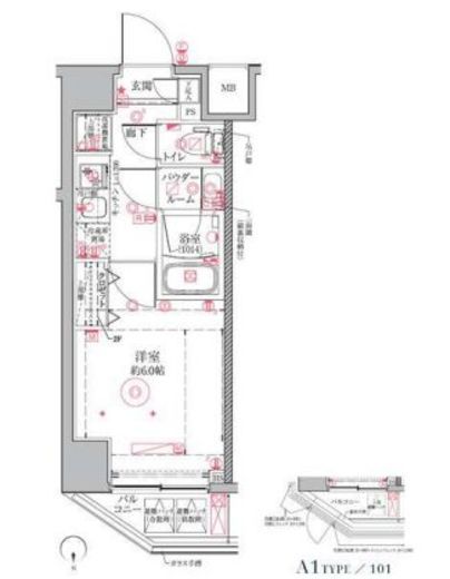 クレイシアIDZ鶴見ステーションサイト 1階 間取り図