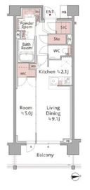 クレヴィア荏原町GARDEN 2階 間取り図