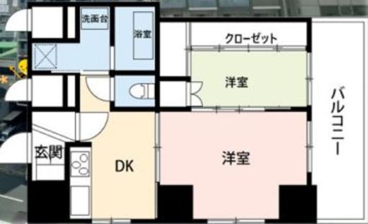ランドステージ両国 7階 間取り図
