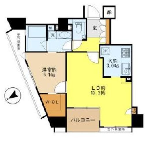 イトーピア武蔵野ブランマーク 5階 間取り図