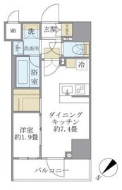 アジールコート町屋 201 間取り図
