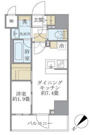 アジールコート町屋 401 間取り図