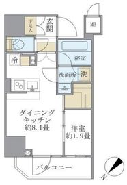 アジールコート町屋 402 間取り図