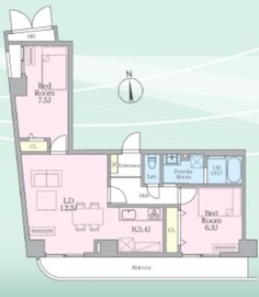 目黒ミシェルヨコマエ 602 間取り図