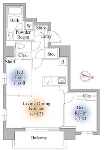 グランパセオ押上 203 間取り図