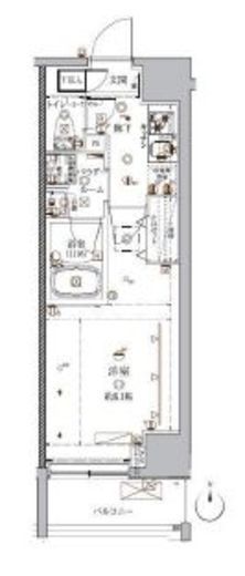 ヴァースクレイシア入谷 5階 間取り図