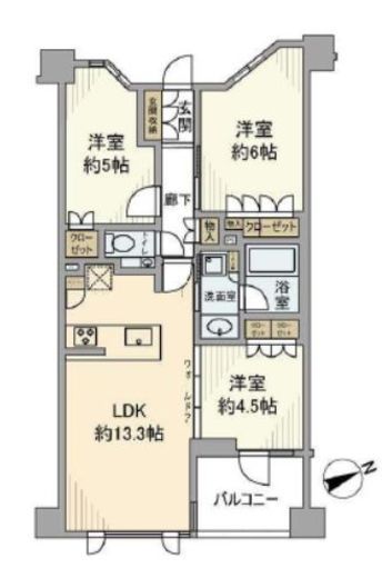 デュオヒルズ妙蓮寺 2階 間取り図