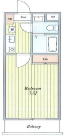 コスモリード渋谷神宮前 303 間取り図