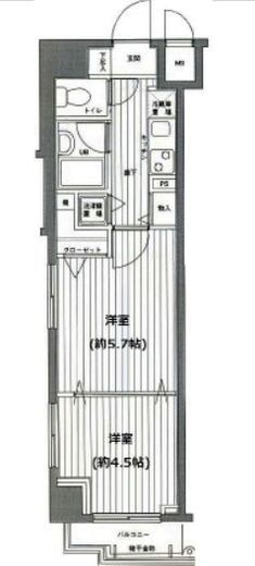 グランド・ガーラ麻布十番 9階 間取り図