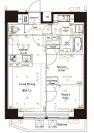 マーロ後楽園 1201 間取り図